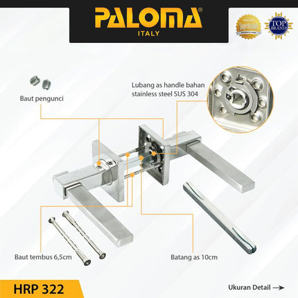 Handle Door PALOMA HRP 322 Gagang Pintu Roses Stainless Steel Lever Handle Door