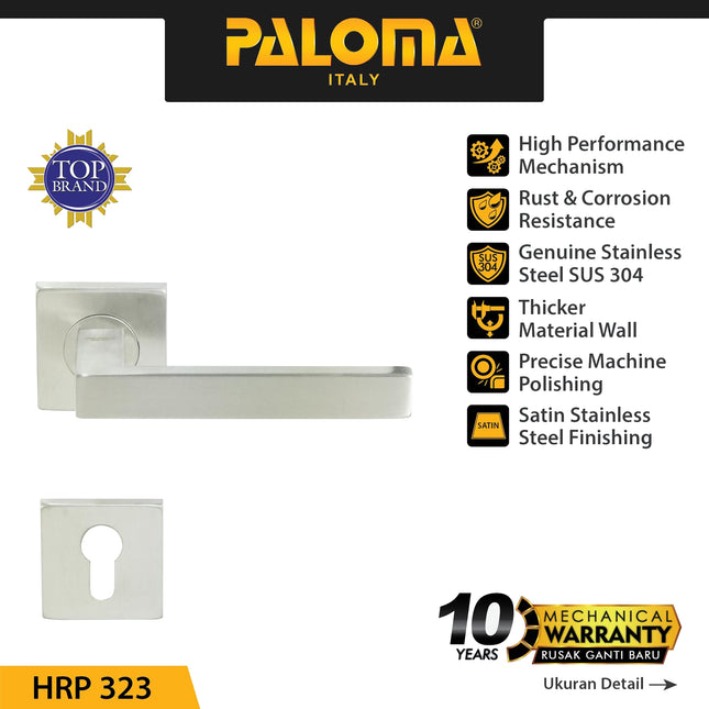 Door Handle PALOMA HRP 323 Gagang Pintu Roses Stainless Steel Lever Handle