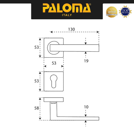 Door Handle PALOMA HRP 323 Gagang Pintu Roses Stainless Steel Lever Handle