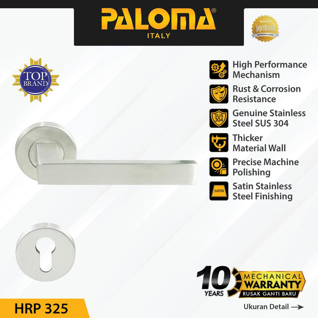 Handle Pintu PALOMA HRP 325 Roses Stainless Steel Lever Gagang Door