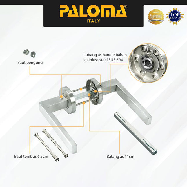 Handle Pintu PALOMA HRP 325 Roses Stainless Steel Lever Gagang Door