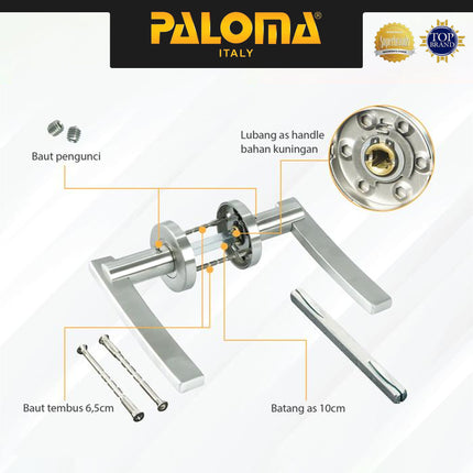 Door Handle PALOMA HRP 353 Gagang Pintu Roses Lever Handle Stainless Steel