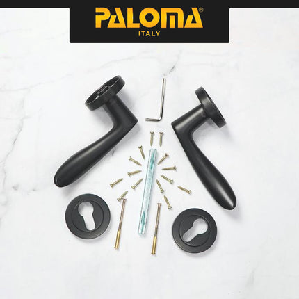 Handle Door PALOMA HRP 5403 Lever Roses Gagang Pintu Zamak Hitam Black
