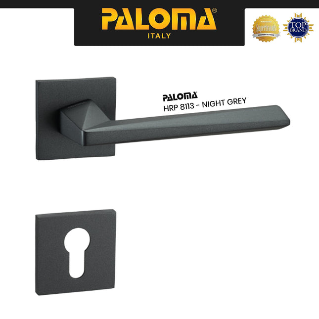 Handle Door Paloma HRP 8113 Gagang Pintu Roses Kamar Swing Superalum Lite Aluminium Night Grey