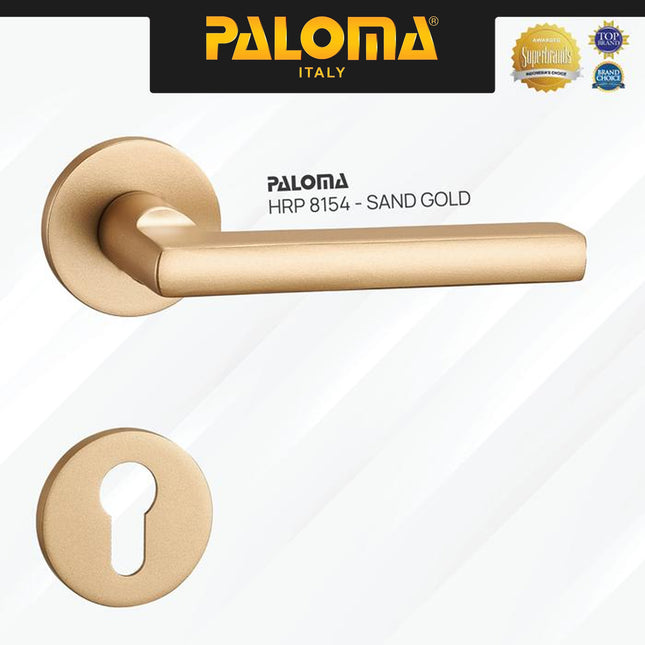 Door Handle PALOMA HRP 8154 Gagang Pintu Roses Lever Engkol Pisah Misah Superalum Lite Gold Emas