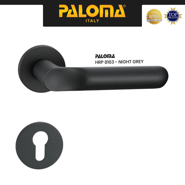 Handle Door Paloma HRP 8163 Gagang Pintu Roses Kamar Swing Superalum Lite Aluminium Night Grey