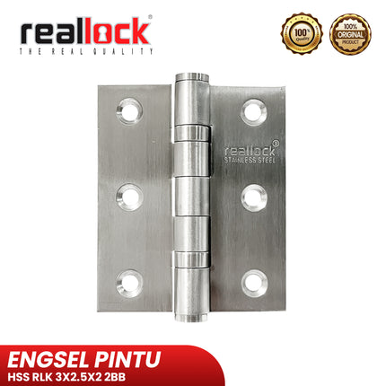 Engsel REALLOCK RLK 3X2.5X2MM 2BB SS Engsel Pintu Engsel Kupu-Kupu
