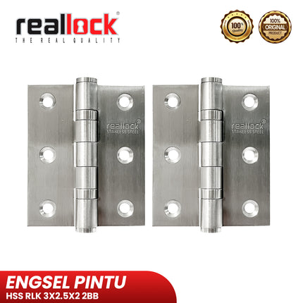 Engsel REALLOCK RLK 3X2.5X2MM 2BB SS Engsel Pintu Engsel Kupu-Kupu