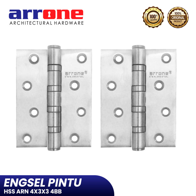 Engsel Stainless Steel ARRONE HSS ARN 4X3X3 4BB Engsel Kupu Pintu Jendela