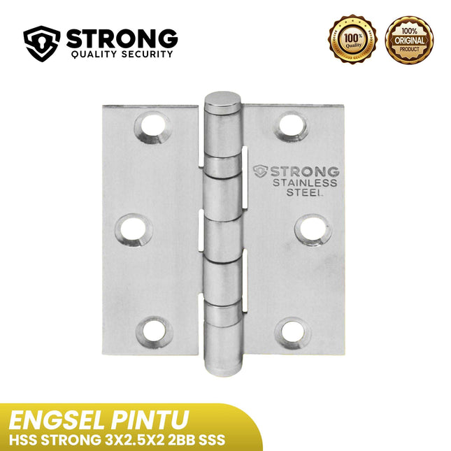 Engsel Pintu Jendela STRONG HSS 3X2.5X2 2BB SSS | Nicko Nusa