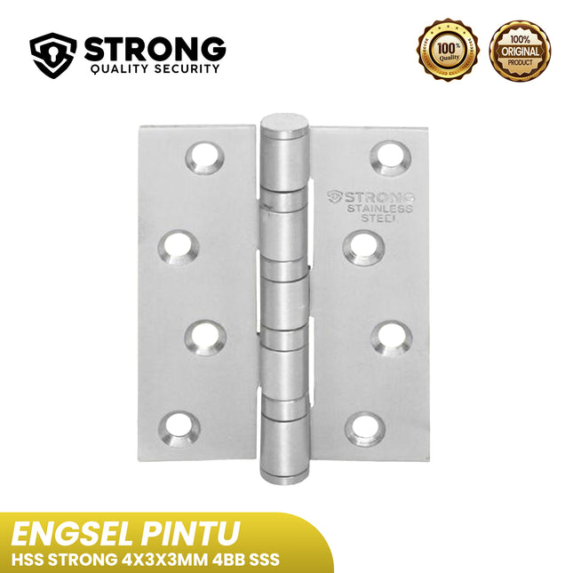 Engsel Pintu Jendela STRONG ES HSS 4X3X3MM 4BB SSS Engsel Kupu Kokoh Tahan Lama Engsel Pintu Rumah & Kantor