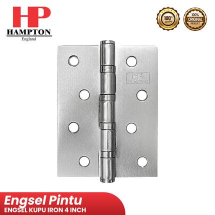 Engsel Hampton HST HMT IR 4" INCH 4X3X2 4BB SN Engsel Kupu Pintu Jendela