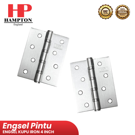 Engsel Hampton HST HMT IR 4" INCH 4X3X2 4BB SN Engsel Kupu Pintu Jendela