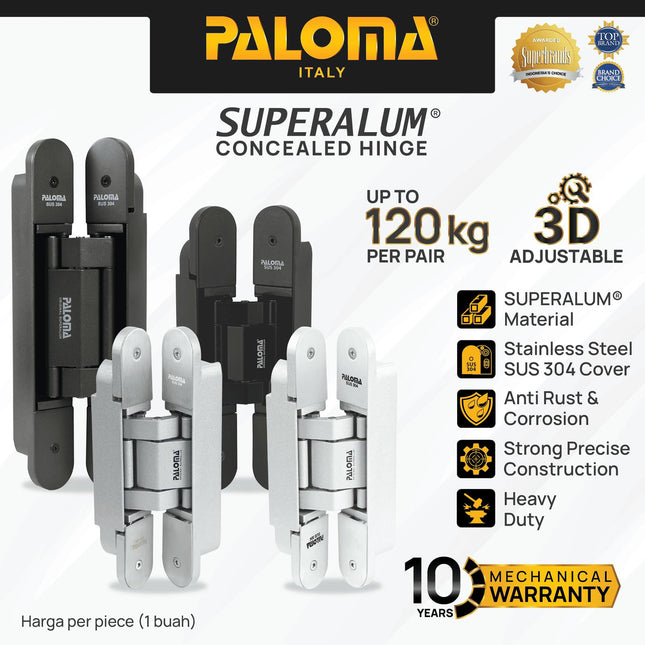 PALOMA Engsel Tanam Invisible Concealed Hinge Pintu Jendela IHP 81