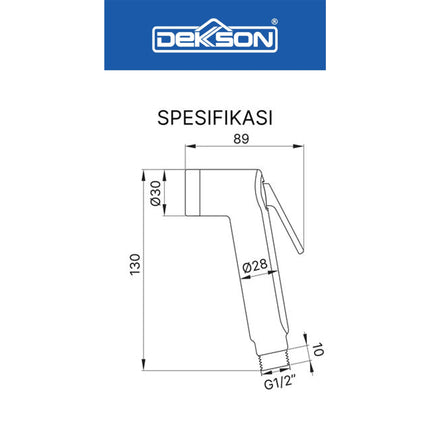 Jet Shower Head Dekkson JSH 8102 Kepala Jet Shower Toilet Kamar Mandi Shower Jet Head Semprotan Keran Cebok Bidet WC Jet Washer Bidet Spray Head