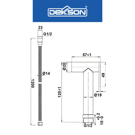 Jet Shower Set Toilet DEKKSON JSS 8280 Bidet Cebok Kloset Complete Include Selang Hose 120 Cm Keran Semprot Cebok Closet Duduk Jet Washer