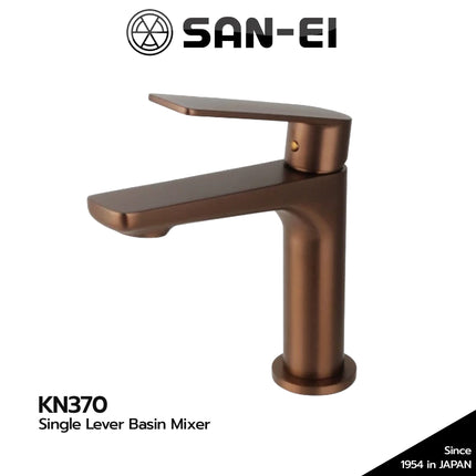 Keran Wastafel SANEI KN370 Single Lever Basin Mixer KN 370 COFFEE GOLD Kran Panas Dingin