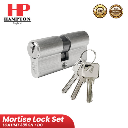 Mortise Lock Set HAMPTON LCA HMT 385 SN + DC 65mm Bodi Kunci Silinder