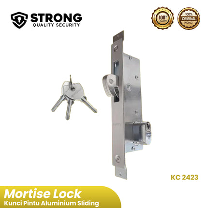 Kunci Pintu Aluminium Sliding STRONG KC 2423 (6423) Sliding Door Lock & Kunci Kait Aluminium Kunci Pintu Geser Rumah & Kantor Anti Karat Kunci Pintu Geser Minimalis