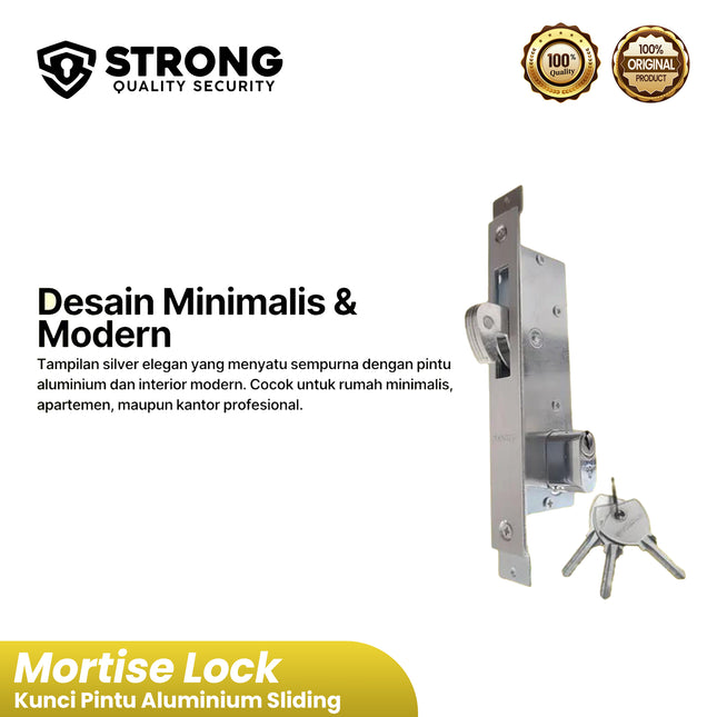 Kunci Pintu Aluminium Sliding STRONG KC 2423 (6423) Sliding Door Lock & Kunci Kait Aluminium Kunci Pintu Geser Rumah & Kantor Anti Karat Kunci Pintu Geser Minimalis