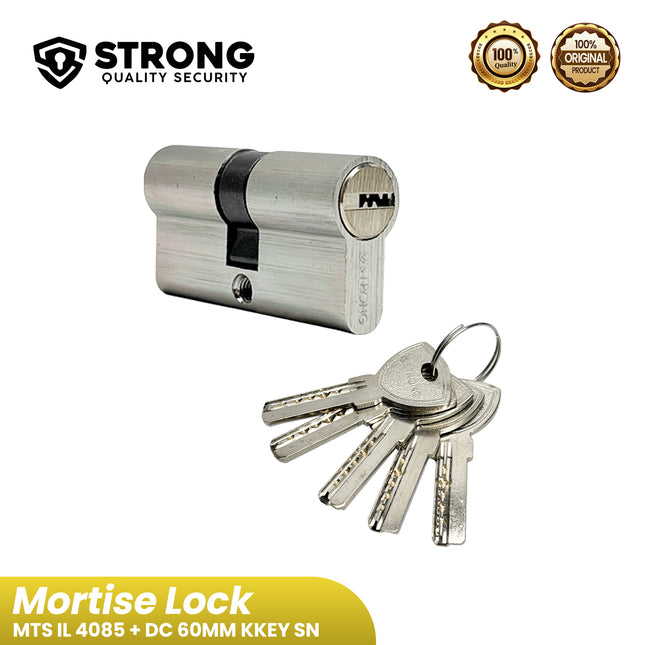 Mortise Lock STRONG MTS IL 4085 + DC 60MM KKEY SN Body Kunci Pintu Rumah & Kantor Aluminium & Kayu Body Kunci Pintu Besar Door Lock Mortise Set Kunci Pintu Komputer Key Silinder Kunci Pintu