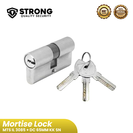 Mortise Lock STRONG MTS IL 3085 + DC 65MM KK SN Body Kunci Pintu Silinder Kunci Pintu Rumah Aluminium Lockcase Door Mortise Lockset Pintu Interior & Kantor