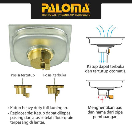 PALOMA Floor Drain Strainer Saringan Got Kamar Mandi Anti Bau FDP 3201 3202 3203 3205