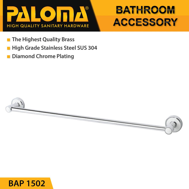 SINGLE TOWEL BAR 700MM PALOMA BAP 1502 Rak Handuk Baju Gantungan Hanger Dinding Kamar Mandi
