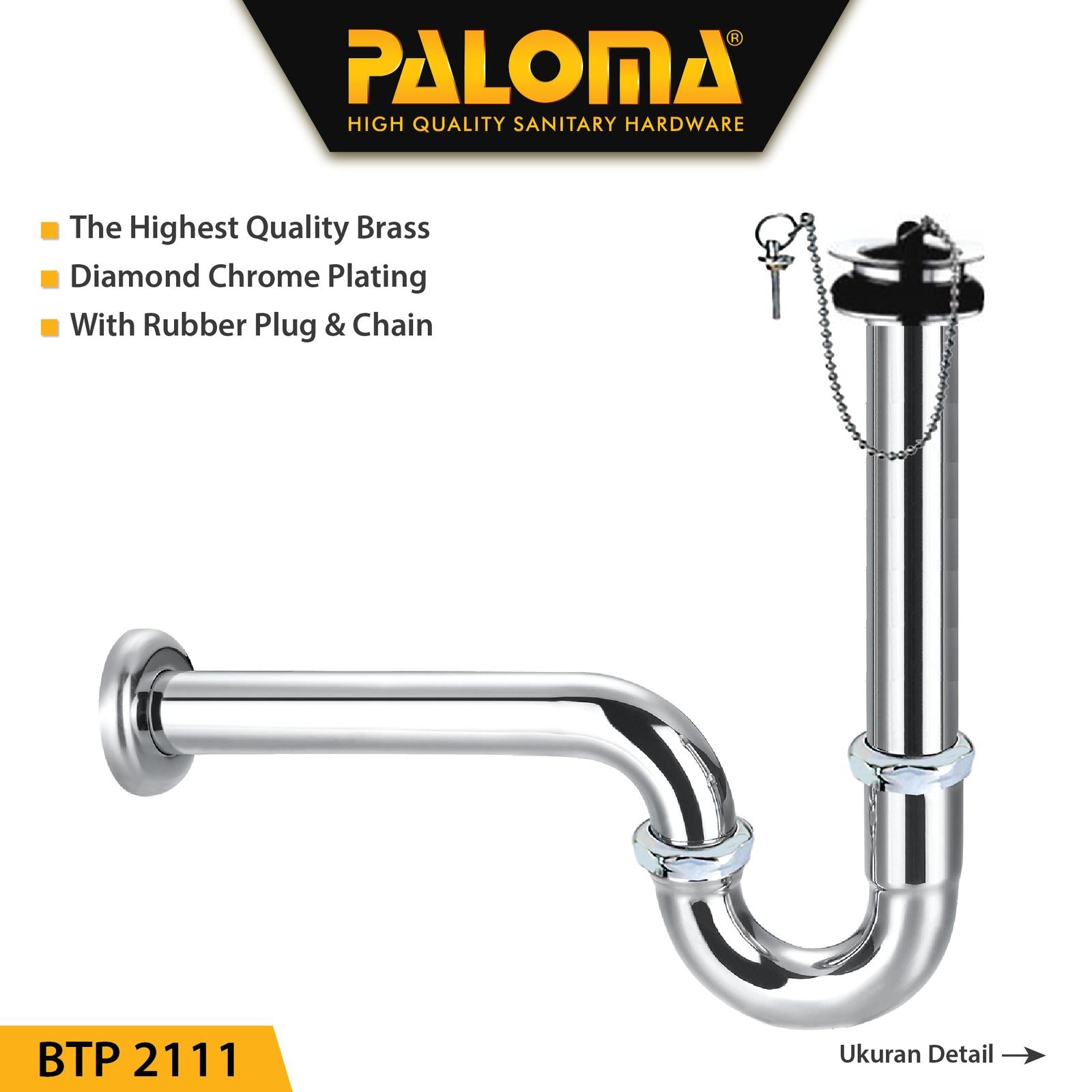 PALOMA BTP 2111 Sifon Afur Set P-Trap Pembuangan Wastafel Siphon Avur ...