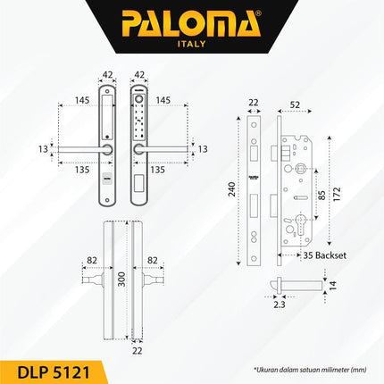 PALOMA DLP 5121 Digital Lock Smart Slim Door Frame Aluminium WiFi