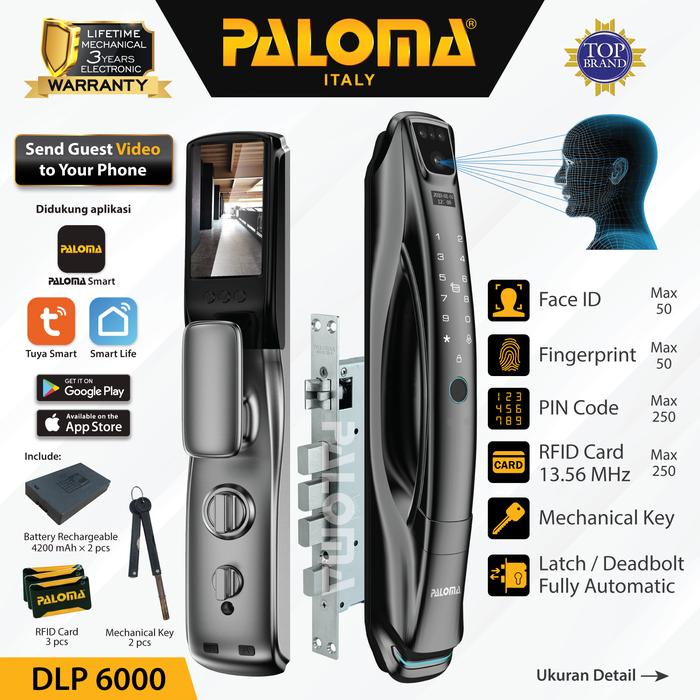 PALOMA DLP 6000 Digital Lock Smart Home Kunci Pintu Door Handle WiFi