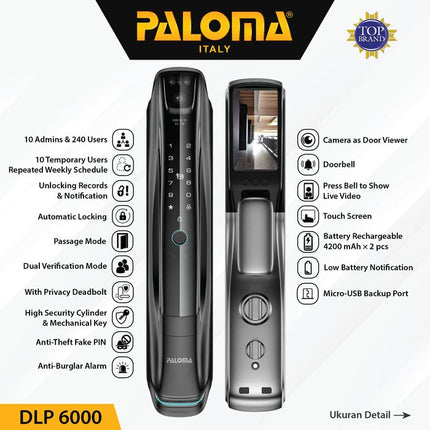PALOMA DLP 6000 Digital Lock Smart Home Kunci Pintu Door Handle WiFi