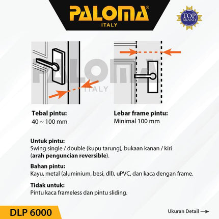 PALOMA DLP 6000 Digital Lock Smart Home Kunci Pintu Door Handle WiFi
