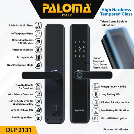PALOMA Digital Lock Smart Home Kunci Pintu Door Handle Pintar DLP 21