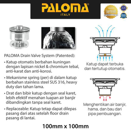 PALOMA FDP 3101 Floor Drain Strainer Saringan Got Kamar Mandi Anti Bau