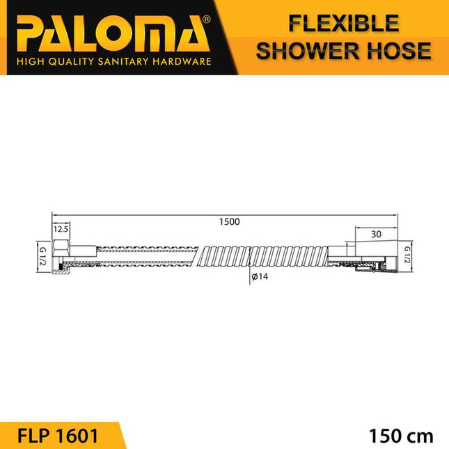 PALOMA FLP 1601 Flexible Hose Selang Handshower Hand Shower Fleksibel Stainless Steel SUS 304
