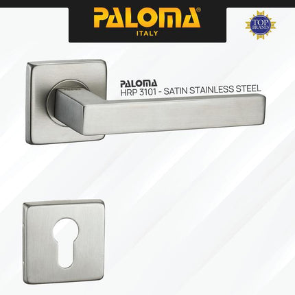 Handle Pintu Roses PALOMA HRP LRP 3101 Satin Gagang Pintu Door Lever Engkol Pisah Misah Paket Kunci Pintu Lockset Lock Set Complete Komplit Stainless Steel SUS 304