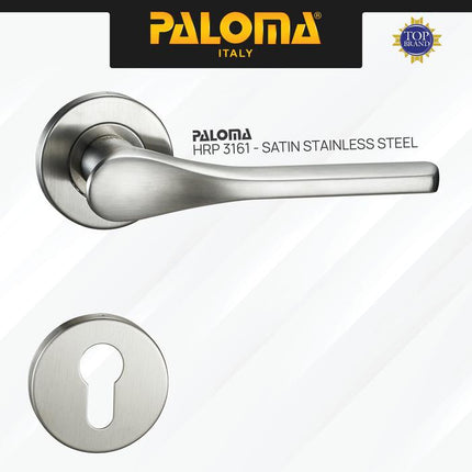 Handle Pintu Roses Set PALOMA HRP LRP 3161 Satin Gagang Pintu Door Lever Engkol Pisah Misah Paket Kunci Pintu Lockset Lock Set Complete Komplit Stainless Steel SUS 304