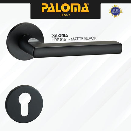 PALOMA Gagang Pintu Door Handle Pintu Roses Lever Engkol Pisah Misah Paket Kunci Pintu Lockset Lock Set Complete Komplit Superalum Lite Chrome Silver Black Grey Gold Hitam Abu Emas HRP LRP 8181 8161 8151 8121 8111 8141 8131 8162