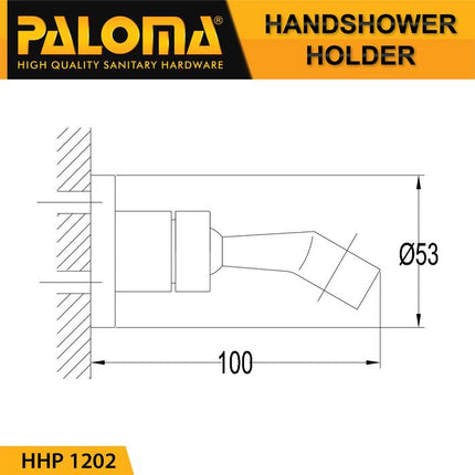 PALOMA HHP 1202 Shower Holder Gantungan Hanger Dudukan Hand Handshower