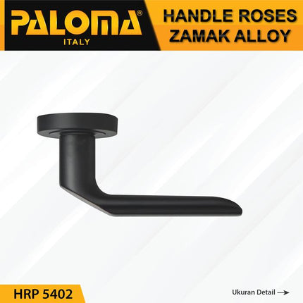 PALOMA HRP 5402 Handle Pintu Roses Gagang Door Lever Zamak Hitam Black
