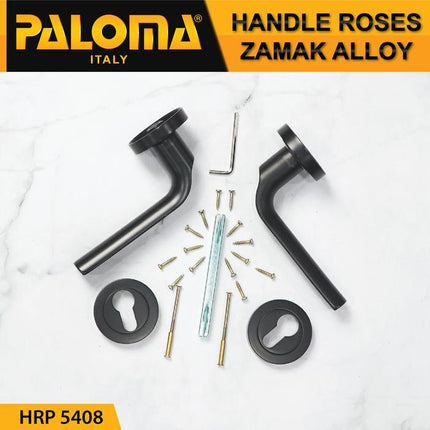 Handle Pintu Roses PALOMA HRP 5408 Gagang Door Lever Zamak Hitam Black