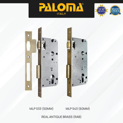PALOMA Mortise Lock Kunci Pintu Lockcase Badan Body Roller Pelor MLP 5