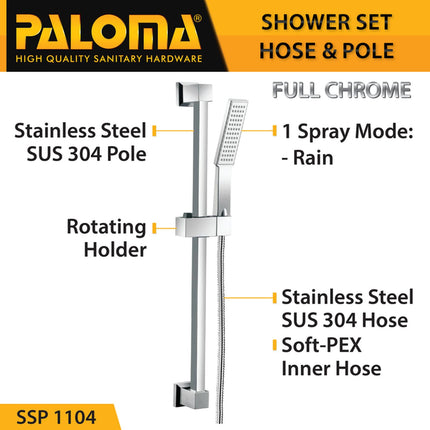 Shower Set Tiang PALOMA SSP 1104 Handshower Mandi Hand Head Kepala