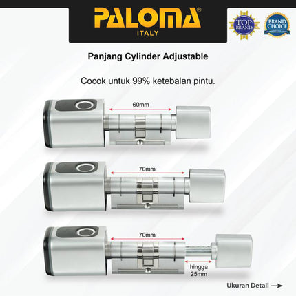 PALOMA Smart Cylinder Lock Kunci Pintu Silinder Digital Home DLP 701