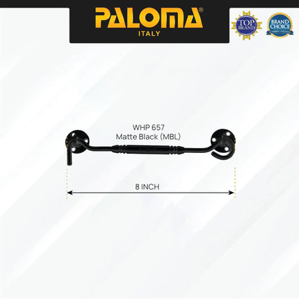 PALOMA WHP Penahan Hak Angin Jendela Window Hook 8" 10" inch Brass Kuningan Gold Silver Grey Black Emas Abu Hitam WHP 651 652 653 654 657 658