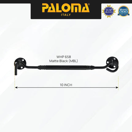 PALOMA WHP Penahan Hak Angin Jendela Window Hook 8" 10" inch Brass Kuningan Gold Silver Grey Black Emas Abu Hitam WHP 651 652 653 654 657 658
