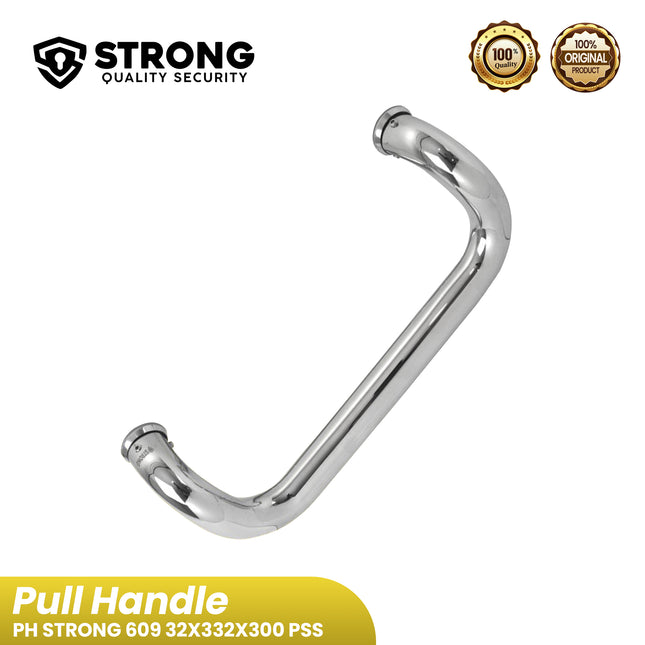 Pull Handle STRONG PH 2609 32×332×300MM PSS+SSS Stainless Steel Gagang Tarikan Pintu Rumah & Kantor Pegangan Pintu Kaca & Kayu Desain Modern Elegan Kuat, Anti Karat & Tahan Lama
