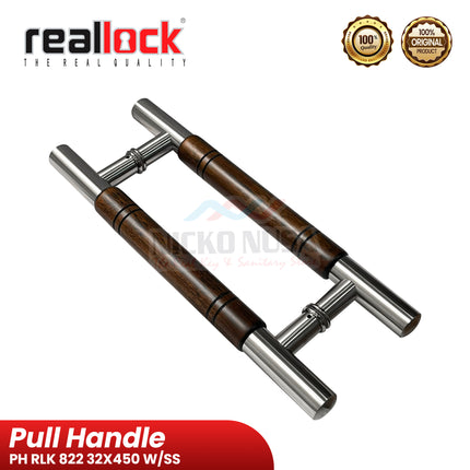 Pull Handle REALLOCK PH RLK 822 32X450 W/SS Wood Stainless Steel Handle Pintu Kupu Tarung Tarikan Pintu