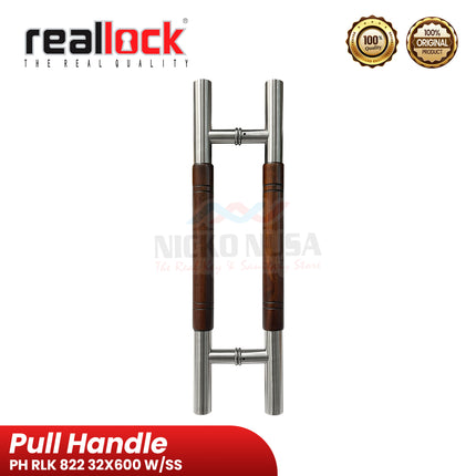 Pull Handle REALLOCK PH RLK 822 32X600 W/SS Wood Stainless Steel Handle Pintu Kupu Tarung Tarikan Pintu